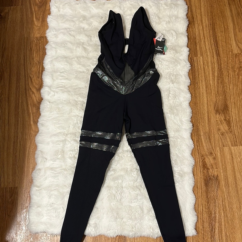 Black jumpsuit workout